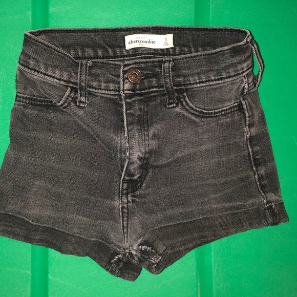 kids black jean shorts